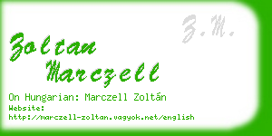 zoltan marczell business card